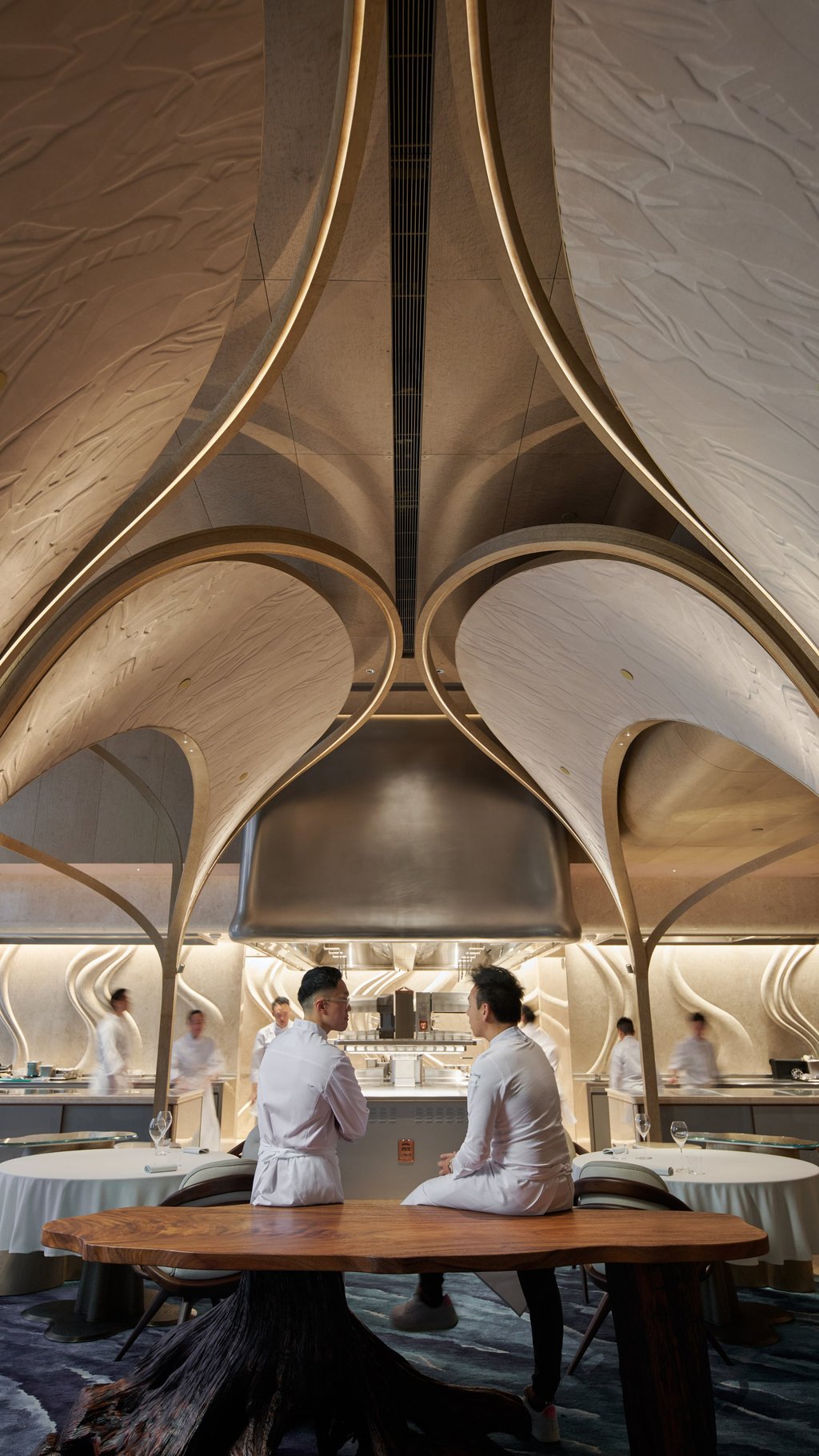 Dynamic design in Estuary’s kitchen area at Capella Macau. Photo: Handout Dynamic design in Estuary’s kitchen area at Capella Macau. Photo: Handout