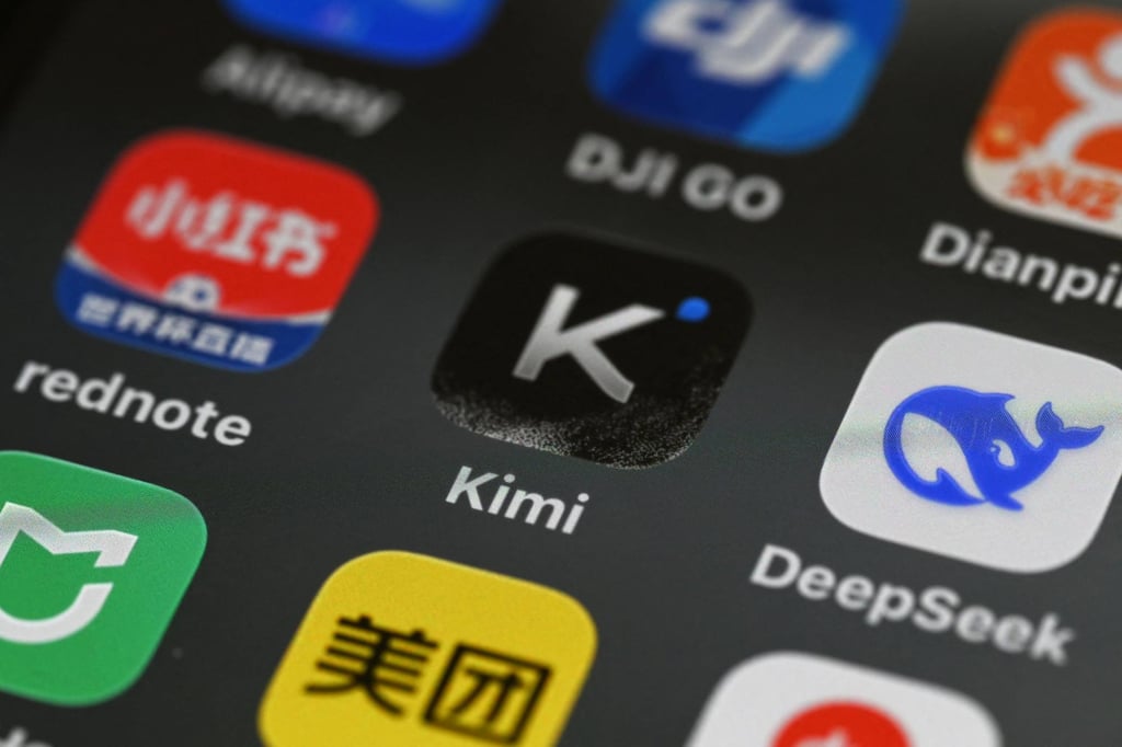 The Kimi app icon is seen on a mobile phone screen in Beijing on July 17, 2026. Photo: AFP The Kimi app icon is seen on a mobile phone screen in Beijing on July 17, 2026. Photo: AFP