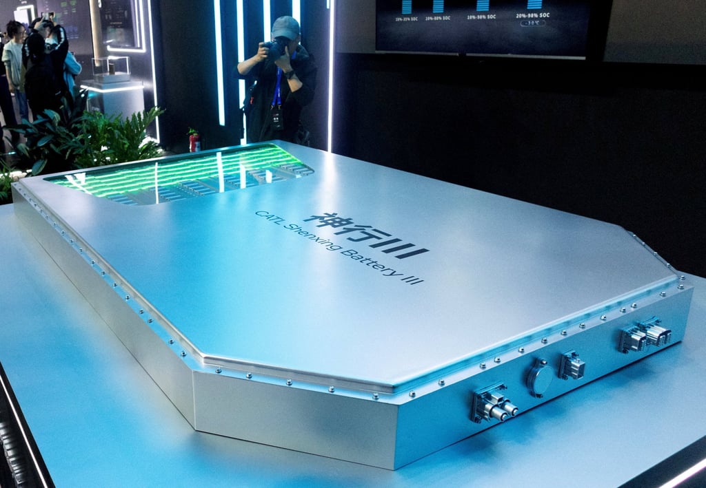 CATL’s Shenxing Battery III on display ahead of the Auto China show in Beijing, April 21, 2026. Photo: Reuters CATL’s Shenxing Battery III on display ahead of the Auto China show in Beijing, April 21, 2026. Photo: Reuters