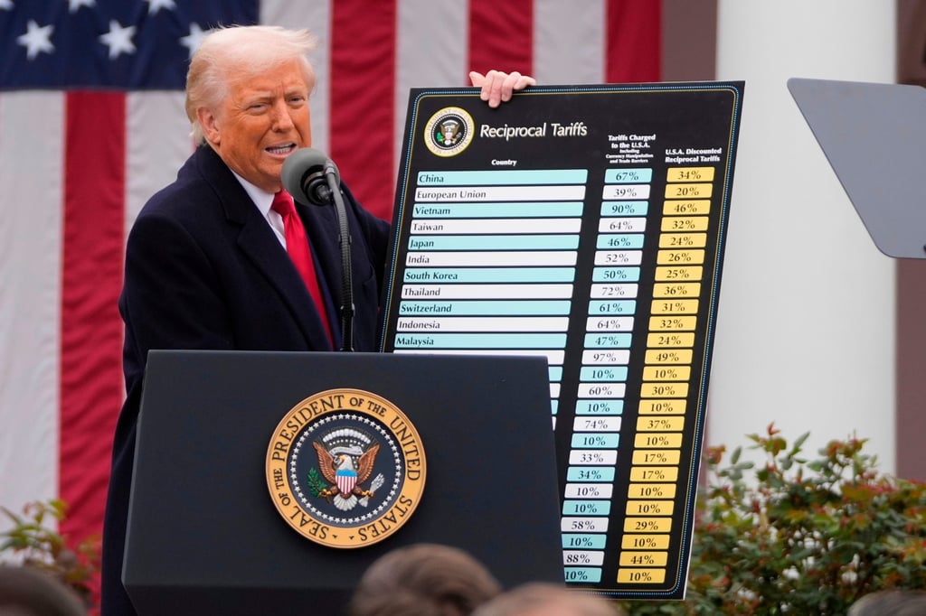 The latest tariffs are unlikely to trigger the market panic that greeted US President Donald Trump’s Liberation Day announcement in April last year. Photo: AP The latest tariffs are unlikely to trigger the market panic that greeted US President Donald Trump’s Liberation Day announcement in April last year. Photo: AP