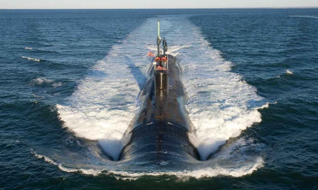 A Virginia-class nuclear-powered attack submarine of the type Australia is set to acquire from the early 2030s. Photo: US Navy A Virginia-class nuclear-powered attack submarine of the type Australia is set to acquire from the early 2030s. Photo: US Navy