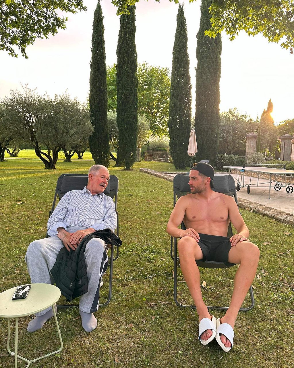 Luca Zidane with his grandfather in 2023. Photo: @luca/Instagram Luca Zidane with his grandfather in 2023. Photo: @luca/Instagram