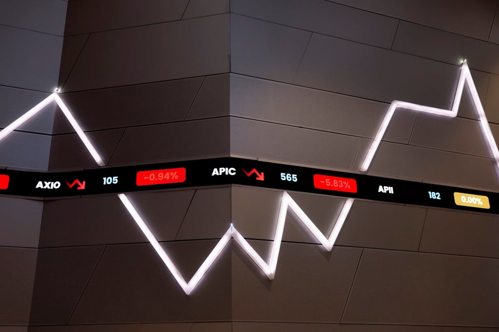 Stock prices are displayed on a board at the Indonesian Stock Exchange building in Jakarta last month. Indonesia suffered a major market rout earlier this year. Photo: EPA
