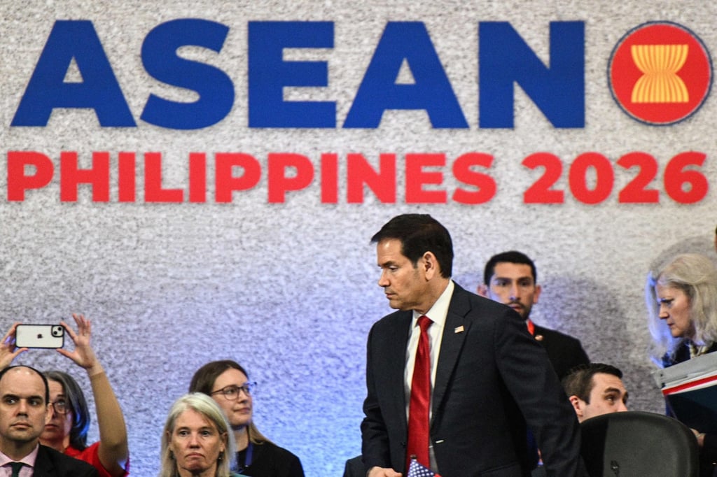 US Secretary of State Marco Rubio (centre) arrives to attend a summit at the Asean Foreign Ministers Meeting in Pasay on Thursday. Photo: AFP US Secretary of State Marco Rubio (centre) arrives to attend a summit at the Asean Foreign Ministers Meeting in Pasay on Thursday. Photo: AFP