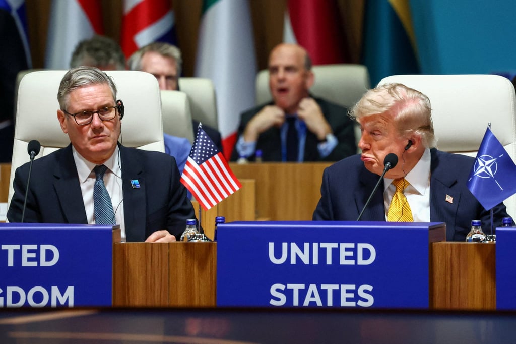 Britain’s Prime Minister Keir Starmer and US President Donald Trump attend a meeting of the North Atlantic Council (NAC) during the Nato leaders’ summit in Ankara, Turkey, on July 8. Photo: Reuters Britain’s Prime Minister Keir Starmer and US President Donald Trump attend a meeting of the North Atlantic Council (NAC) during the Nato leaders’ summit in Ankara, Turkey, on July 8. Photo: Reuters