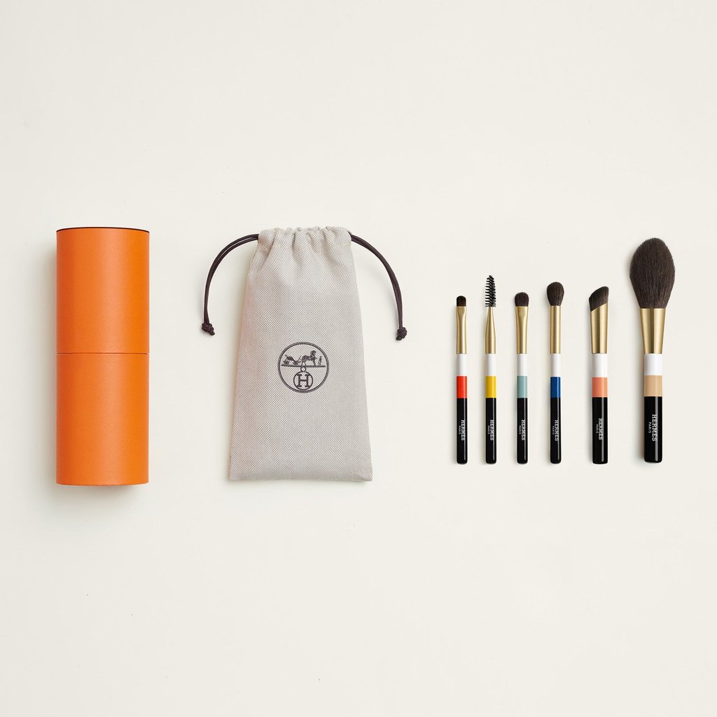 The Les Voyageurs travel make-up brush set by Hermès Beauty. Photo: Handout The Les Voyageurs travel make-up brush set by Hermès Beauty. Photo: Handout