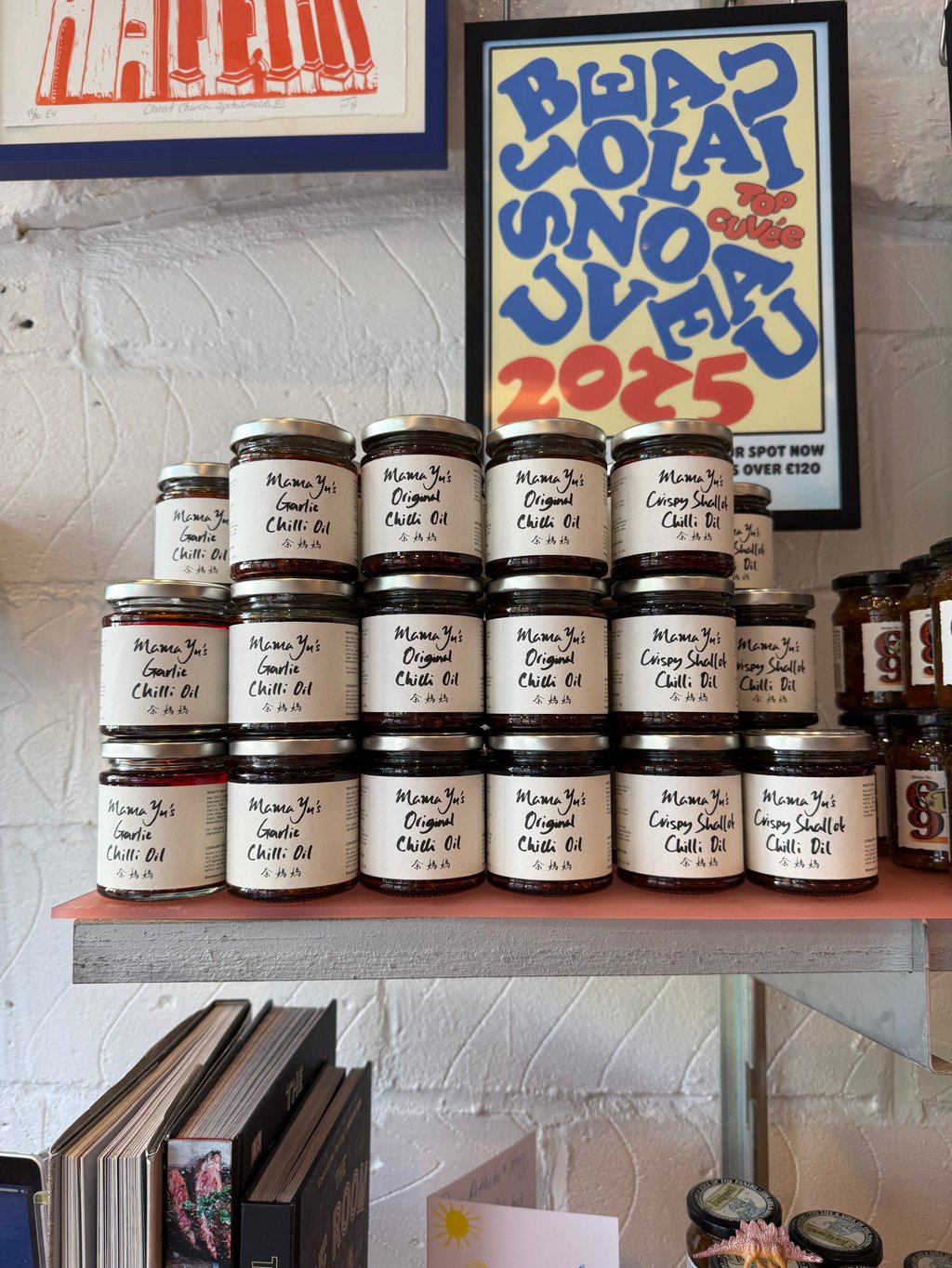 Mama Yu’s founders handwrote their product labels in the early days to save on costs. Photo: Handout Mama Yu’s founders handwrote their product labels in the early days to save on costs. Photo: Handout