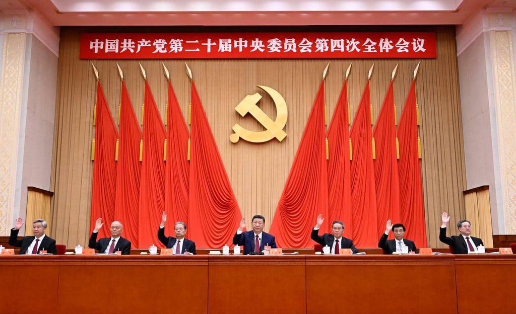 The Central Committee’s fourth plenary session was held in October last year. Photo: Xinhua The Central Committee’s fourth plenary session was held in October last year. Photo: Xinhua