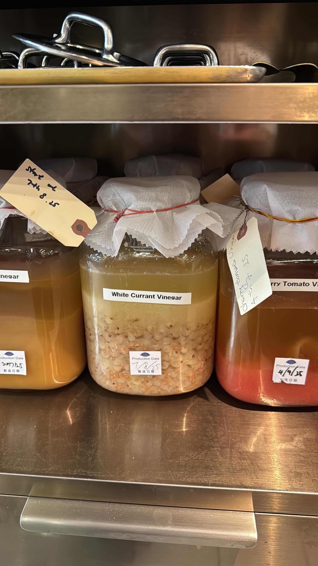 Fermentation jars at Amber. Photo: Handout