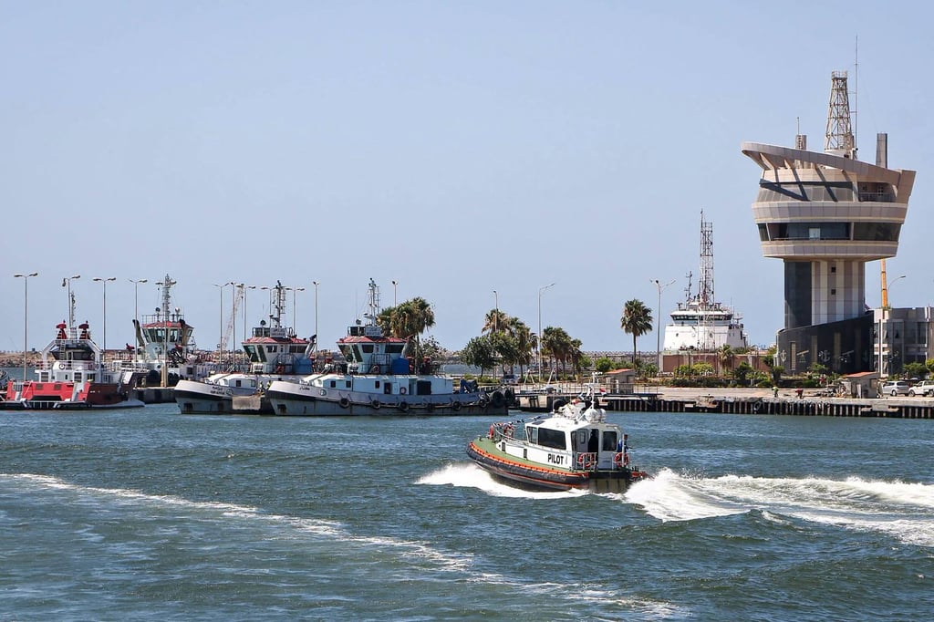 The control tower of the Mediterranean port of Damietta in Egypt on Thursday, a day after a drone strike on gas vessels there. Photo: Damietta Port Authority / AFP The control tower of the Mediterranean port of Damietta in Egypt on Thursday, a day after a drone strike on gas vessels there. Photo: Damietta Port Authority / AFP