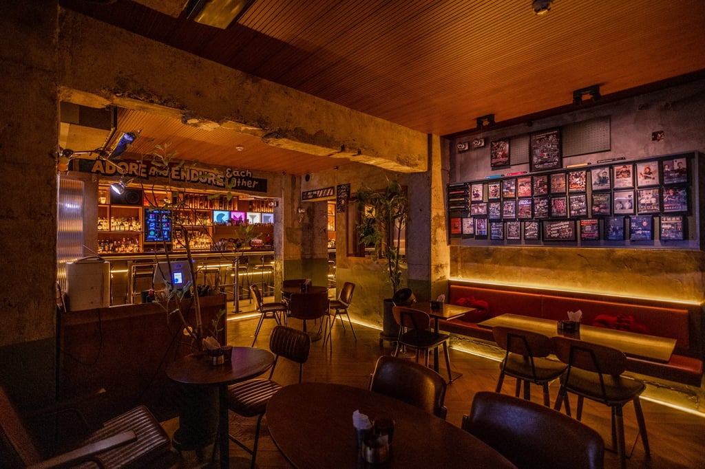 The interior of Changsha cocktail bar CMYK. Photo: Handout The interior of Changsha cocktail bar CMYK. Photo: Handout