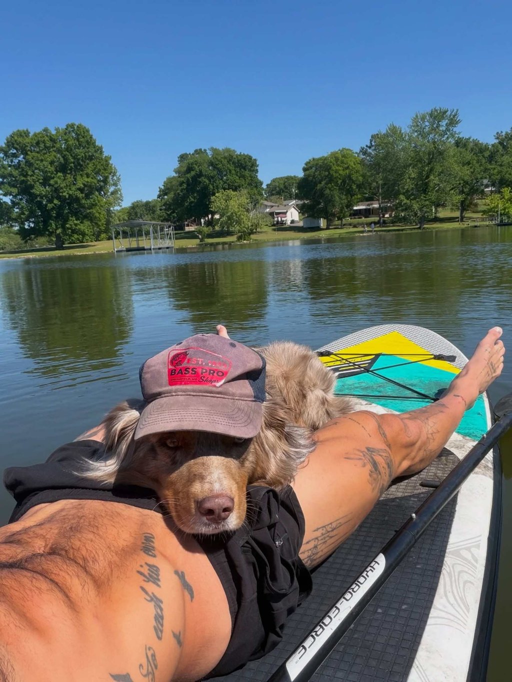 Christian Hogue has an Australian Shepherd named Butters. Photo: @christianhogue/Instagram Christian Hogue has an Australian Shepherd named Butters. Photo: @christianhogue/Instagram