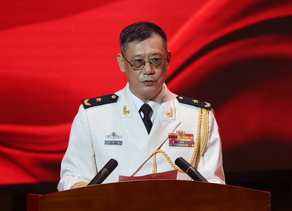 Rear Admiral Lai Ruxin vowed the garrison would safeguard the special administrative region’s journey ahead with “staunch responsibility”. Photo: Edmond So Rear Admiral Lai Ruxin vowed the garrison would safeguard the special administrative region’s journey ahead with “staunch responsibility”. Photo: Edmond So