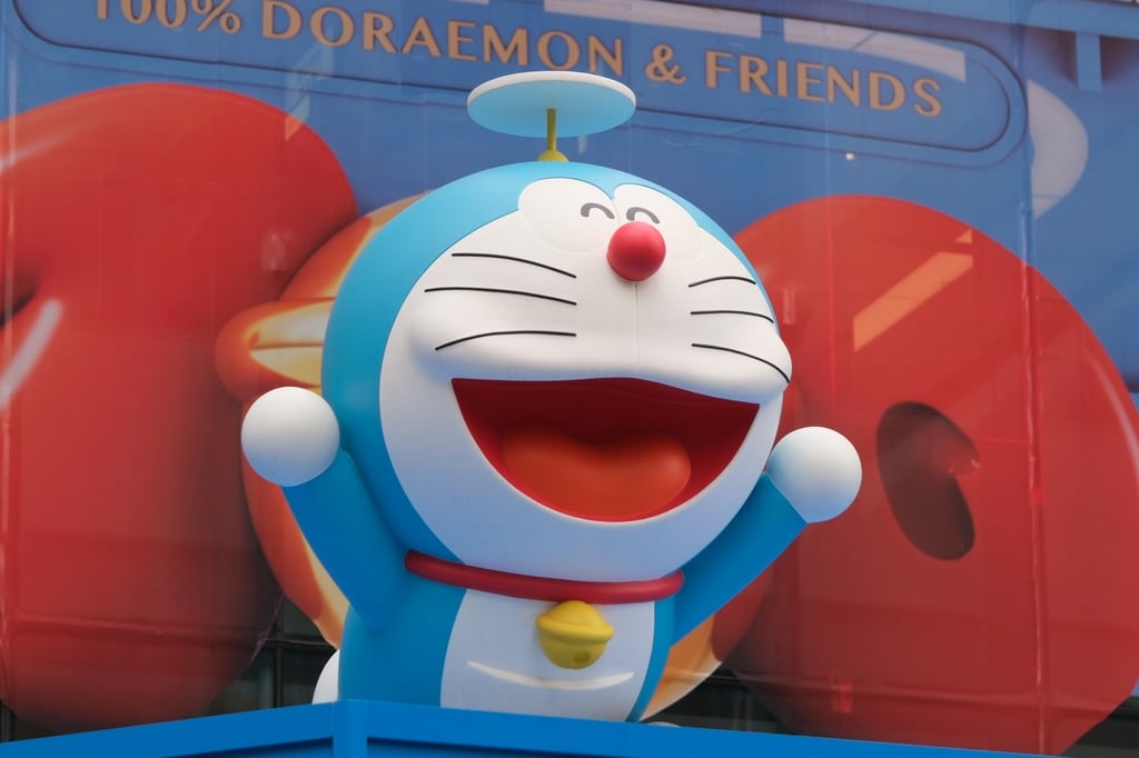 Doraemon, above, is a legendary robotic cat from a popular Japanese cartoon, utilising futuristic gadgets to aid a clumsy boy. This charismatic character has captured the hearts of fans worldwide. Photo: Shutterstock