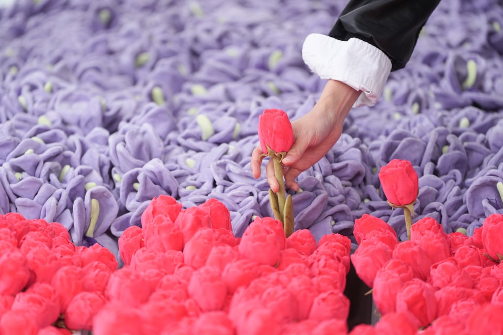 Hendry’s “flower market” at Hong Kong’s Central Harbourfront in March. Photo: Eugene Lee Hendry’s “flower market” at Hong Kong’s Central Harbourfront in March. Photo: Eugene Lee