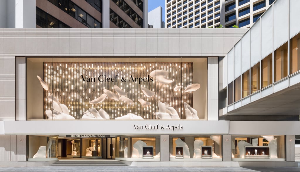 The striking facade of the Van Cleef & Arpels Maison at Alexandra House. Photo: Handout