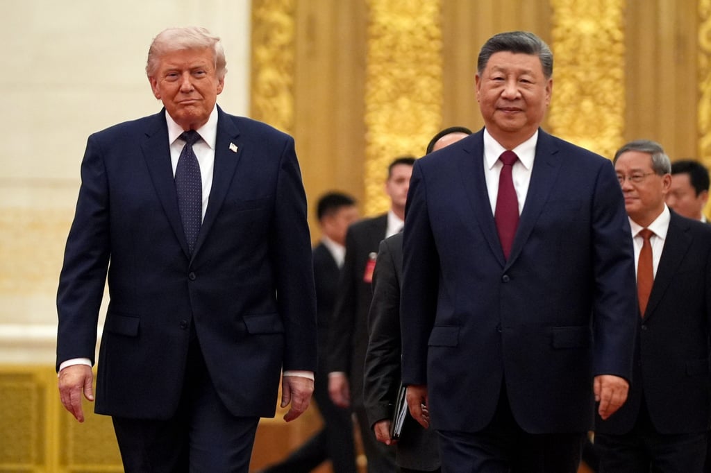 US President Donald Trump (left) and Chinese President Xi Jinping attend a state dinner in Beijing in May. Photo: AP US President Donald Trump (left) and Chinese President Xi Jinping attend a state dinner in Beijing in May. Photo: AP