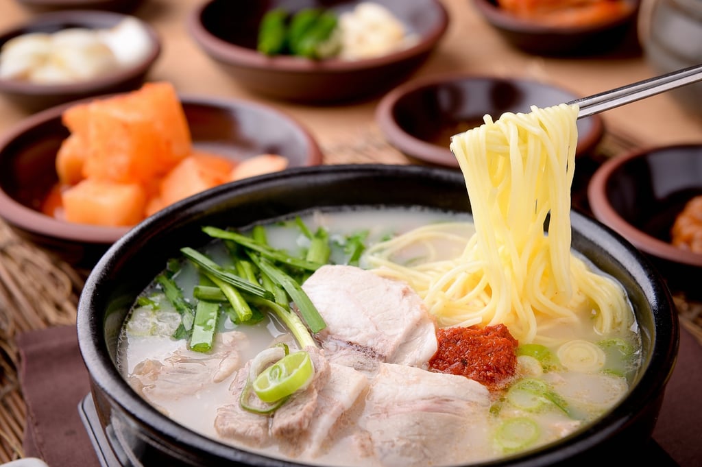 Hearty and comforting dwaeji gukbap is a popular Korean pork rice soup. Photo: Shutterstock Hearty and comforting dwaeji gukbap is a popular Korean pork rice soup. Photo: Shutterstock