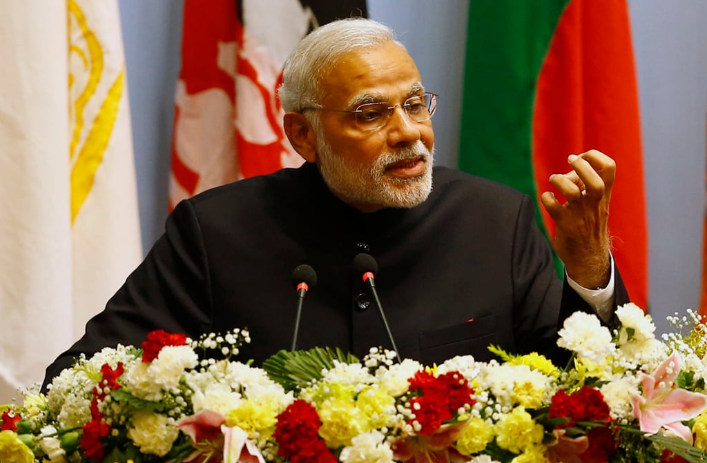 Indian Prime Minister Narendra Modi speaks during the 18th Saarc summit in Kathmandu, Nepal, on November 26, 2014. Photo: AP Indian Prime Minister Narendra Modi speaks during the 18th Saarc summit in Kathmandu, Nepal, on November 26, 2014. Photo: AP