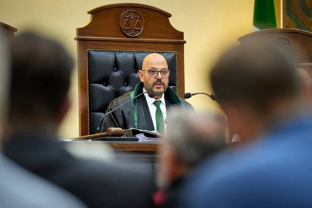 Judge Fakhr al-Din al-Aryan sentences former Syrian president Assad in absentia to death on Tuesday, accusing him of “war crimes” and “crimes against humanity” after the outbreak of the country’s civil war in 2011. Photo: AFP