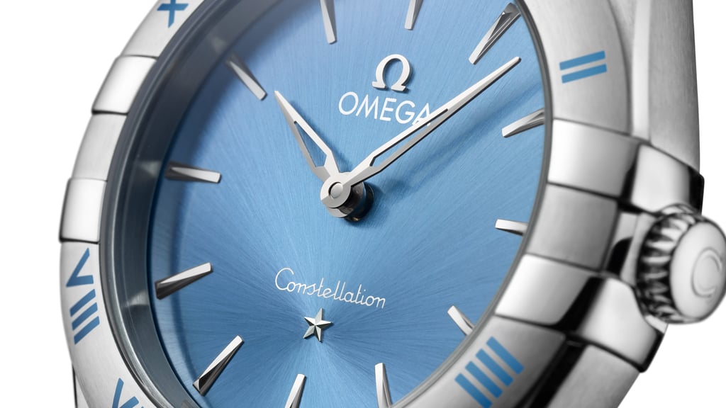 The Omega Constellation 28mm with a celestial blue dial. Photo: Handout The Omega Constellation 28mm with a celestial blue dial. Photo: Handout