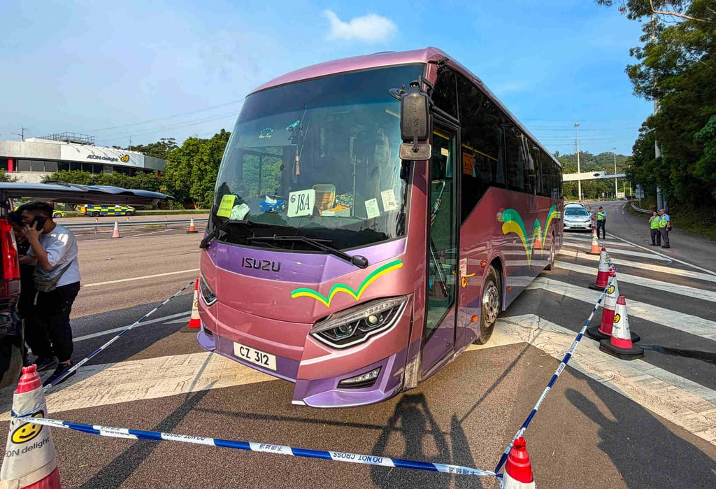 Scratches were found on the left side of the bus including the wheel rim following the collision. Photo: Handout Scratches were found on the left side of the bus including the wheel rim following the collision. Photo: Handout