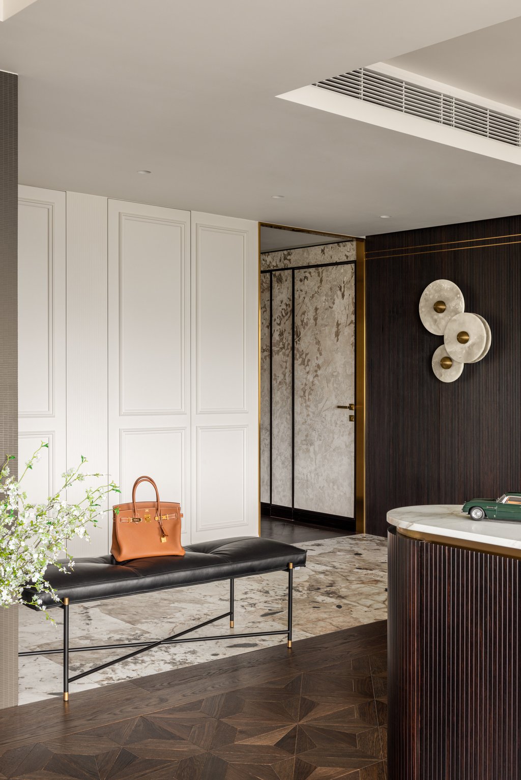 The living area of the Mid-Levels flat designed by hoo. Photo: hoo The living area of the Mid-Levels flat designed by hoo. Photo: hoo