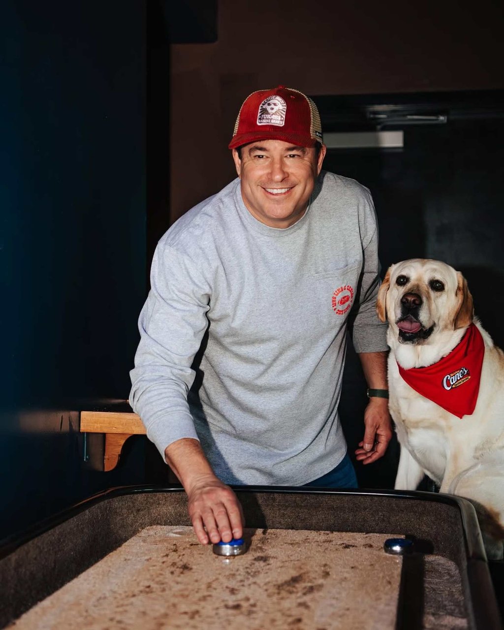 Raising Cane’s Todd Graves and his dog, Cane III, in 2023. Photo: @toddgraves/Instagram Raising Cane’s Todd Graves and his dog, Cane III, in 2023. Photo: @toddgraves/Instagram