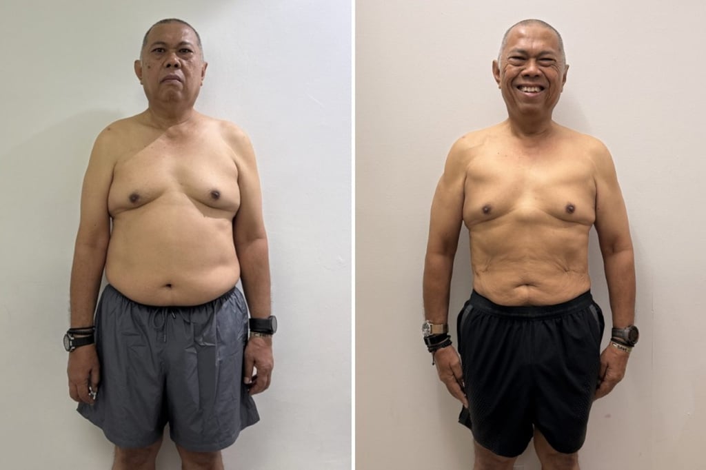 Attan bin Talib, who weighed 90kg before he started training in April 2025, lost 10kg in 44 weeks. Photos: Ultimate Performance Attan bin Talib, who weighed 90kg before he started training in April 2025, lost 10kg in 44 weeks. Photos: Ultimate Performance