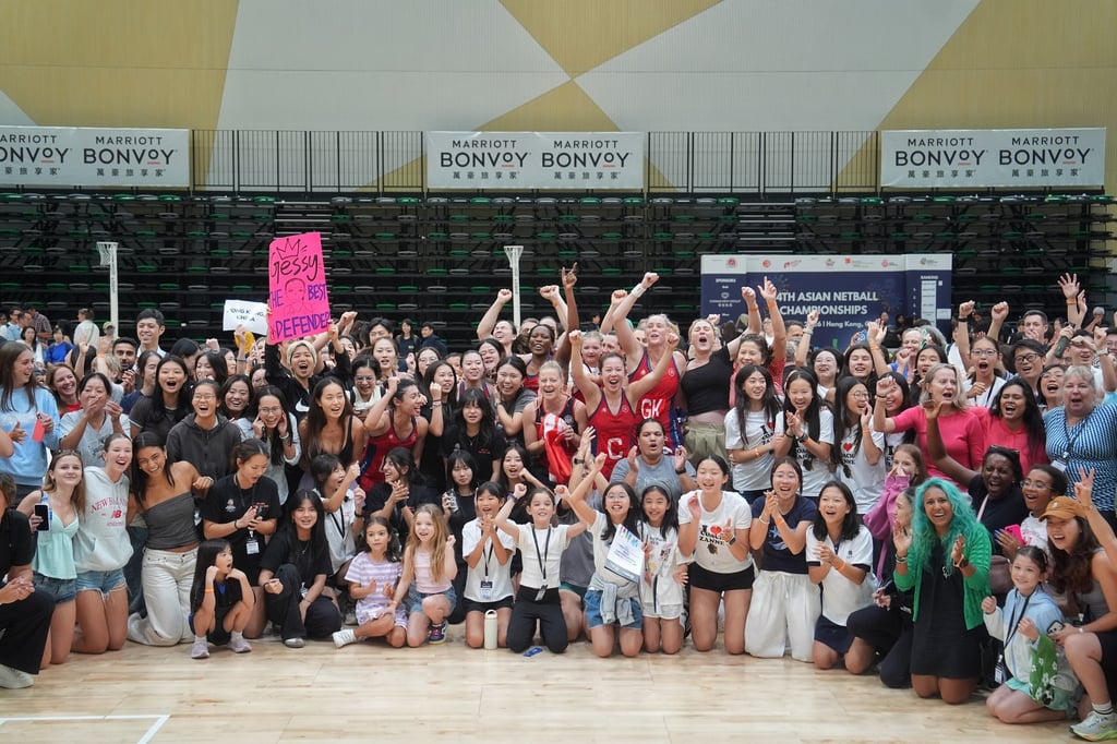 Friends, family and supporters celebrate with Hong Kong’s women after the win over Malaysia. Photo: Elson Li Friends, family and supporters celebrate with Hong Kong’s women after the win over Malaysia. Photo: Elson Li