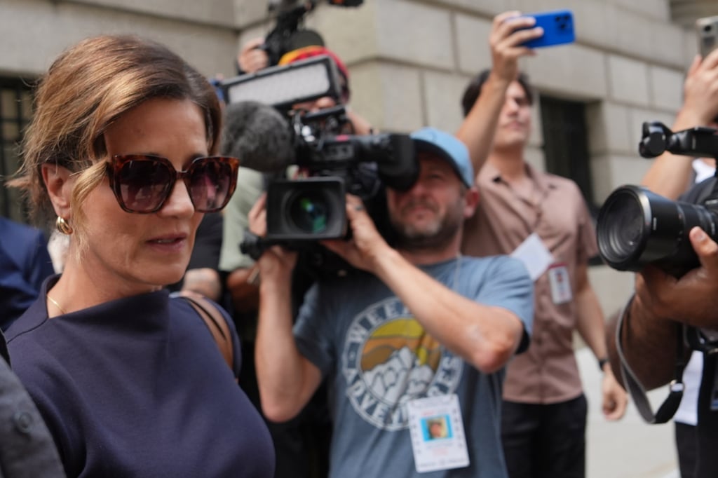 Paulette “Pauley” Thompson exits Manhattan federal court after Luigi Mangione pleaded guilty to federal stalking charges in the killing of her husband, UnitedHealthcare CEO Brian Thompson, on Friday. Photo: AP Paulette “Pauley” Thompson exits Manhattan federal court after Luigi Mangione pleaded guilty to federal stalking charges in the killing of her husband, UnitedHealthcare CEO Brian Thompson, on Friday. Photo: AP