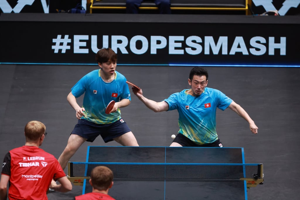 Wong Chun-ting (right) and Baldwin Chan lost their final to the Lebrun brothers of France. Photo: Getty Images Wong Chun-ting (right) and Baldwin Chan lost their final to the Lebrun brothers of France. Photo: Getty Images