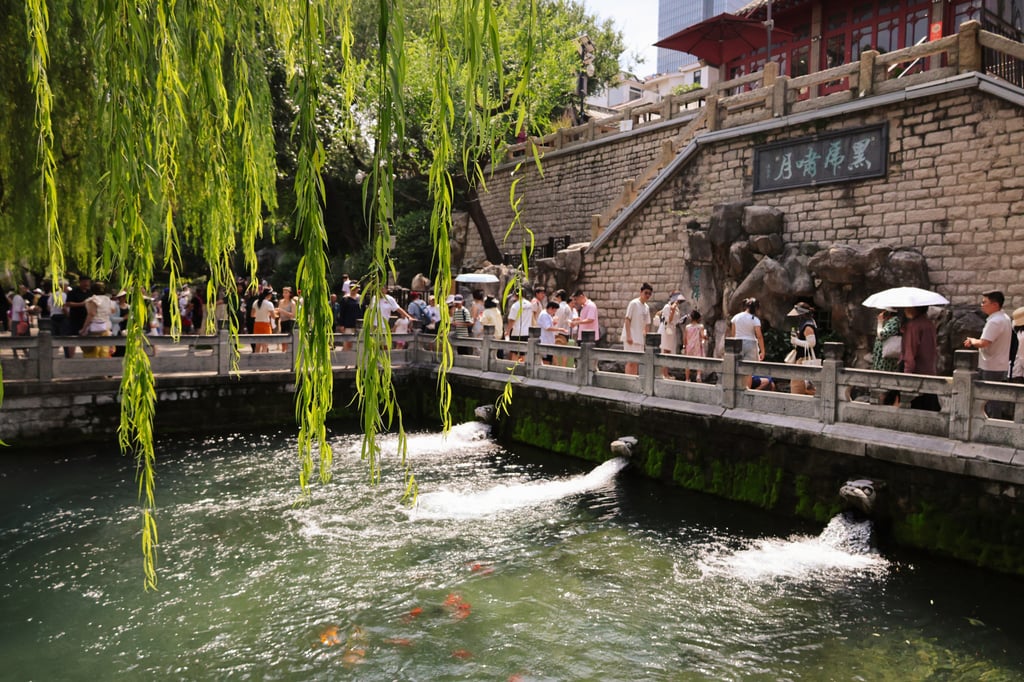 Three tiger-head spouts at the Black Tiger Spring scenic area in Jinan, Shandong province. Photo: Getty Images Three tiger-head spouts at the Black Tiger Spring scenic area in Jinan, Shandong province. Photo: Getty Images