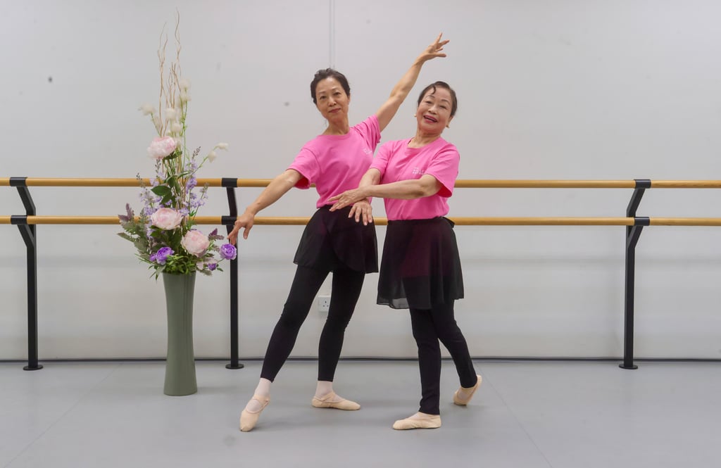 Canny Chan (left) and Mary Chan both took up ballet two years ago. Photo: Jonathan Wong