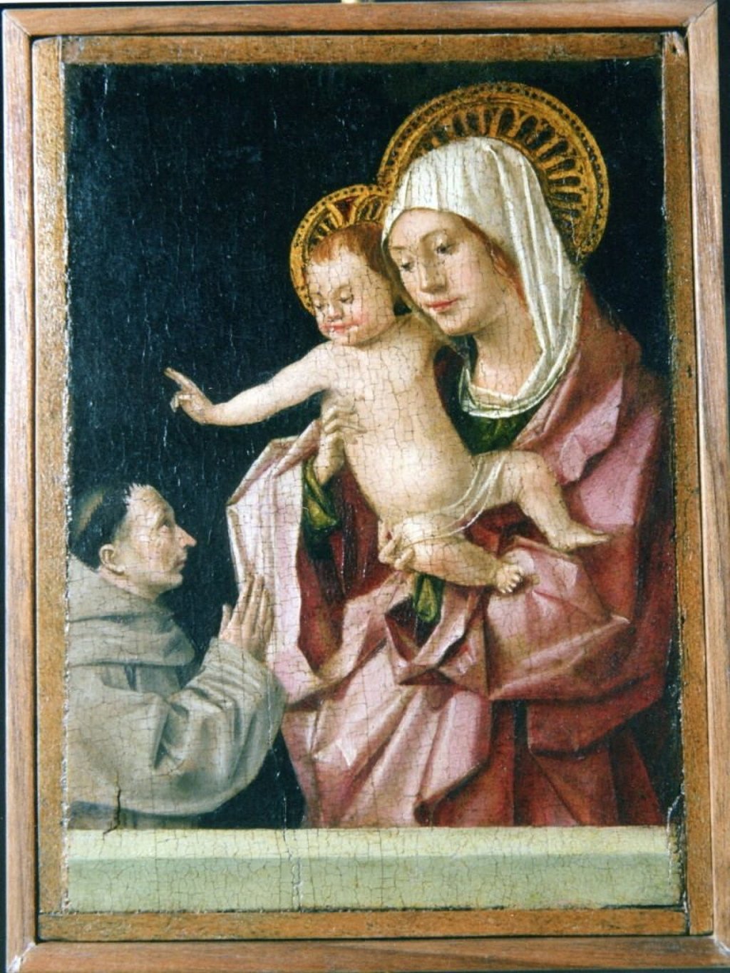 The Madonna and Child with a Franciscan in adoration by 15th-century Renaissance painter Antonello da Messina, which was stolen from the Museo Regionale Accascina in Messina, Italy on Sunday. Photo: Courtesy of Museo Regionale Accascina Messina / Handout via Reuters