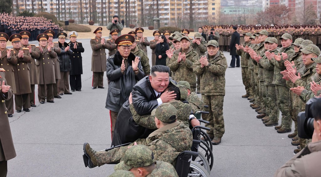 North Korean leader Kim Jong-un welcomes soldiers who returned from an overseas deployment in Russia’s Kursk region during Moscow’s war with Ukraine, in Pyongyang in December 2025. Photo: KCNA via KNS / AFP North Korean leader Kim Jong-un welcomes soldiers who returned from an overseas deployment in Russia’s Kursk region during Moscow’s war with Ukraine, in Pyongyang in December 2025. Photo: KCNA via KNS / AFP
