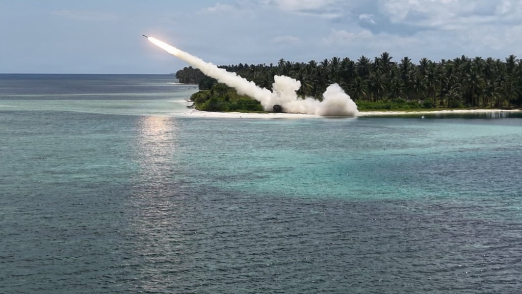 US soldiers fire a rocket from an M142 High Mobility Artillery Rocket System (HIMARS) as part of Exercise Balikatan 2026, at Balabac Island, Palawan in May. Photo: 7th Infantry Division US soldiers fire a rocket from an M142 High Mobility Artillery Rocket System (HIMARS) as part of Exercise Balikatan 2026, at Balabac Island, Palawan in May. Photo: 7th Infantry Division