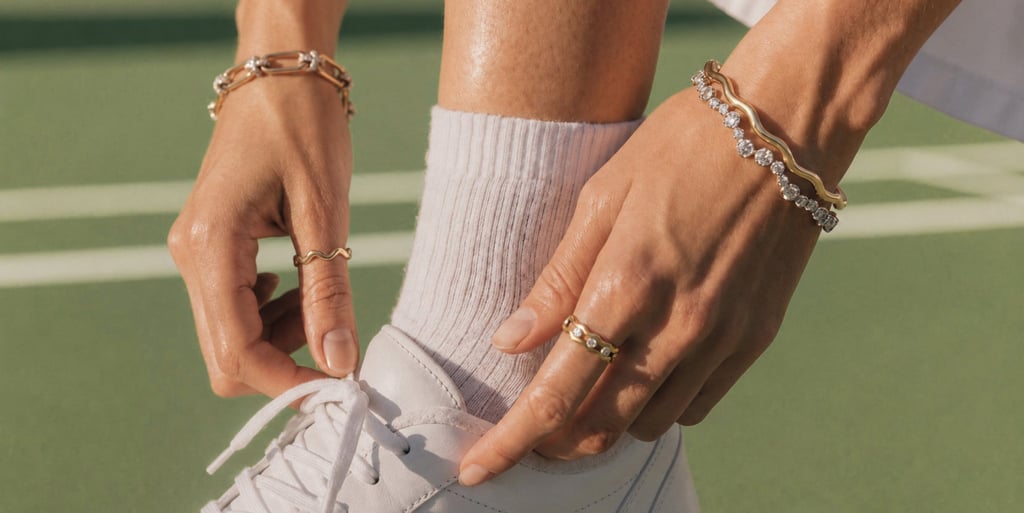Annoushka Whoopsie Daisy diamond bangle (right). Photo: Handout Annoushka Whoopsie Daisy diamond bangle (right). Photo: Handout