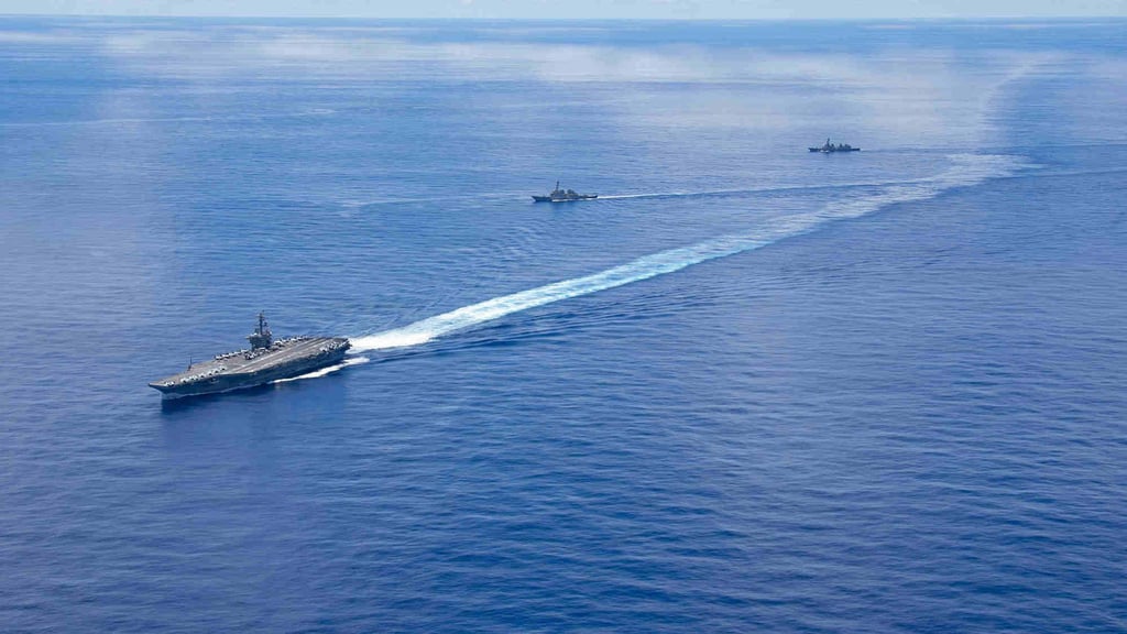 The destroyer lost power while carrying out routine operations with the USS George Washington Carrier Strike Group. Photo: Handout