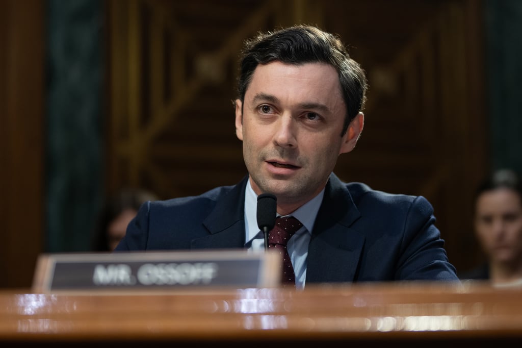US Senator Jon Ossoff during a Senate Intelligence Committee hearing on Capitol Hill in July. Photo: TNS