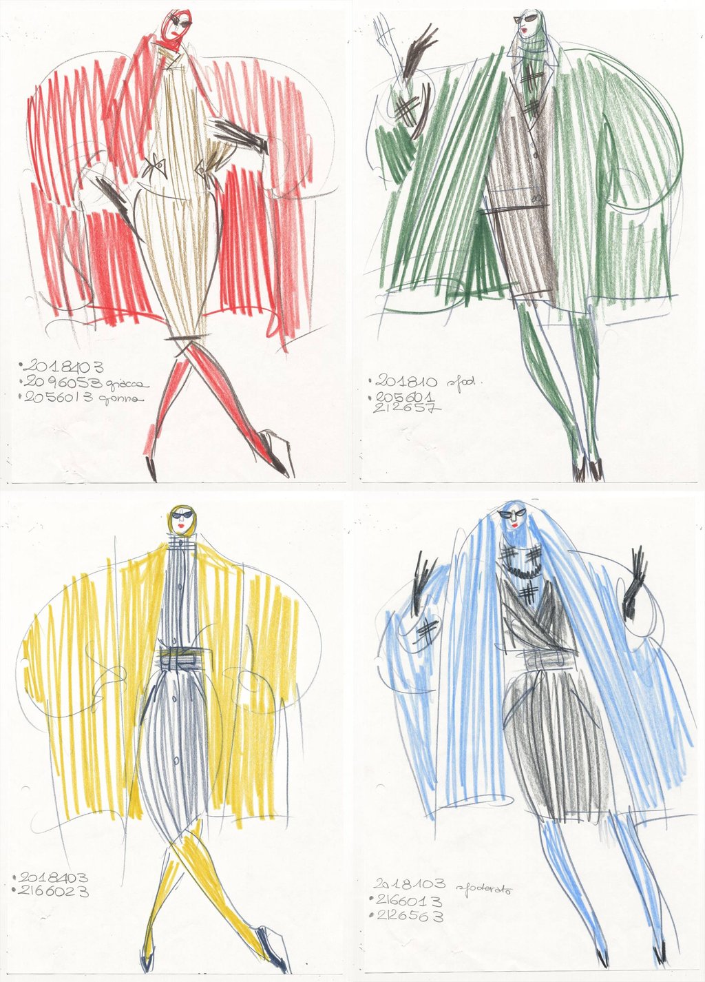 Sketches from the Max Mara archives. Photo: Handout