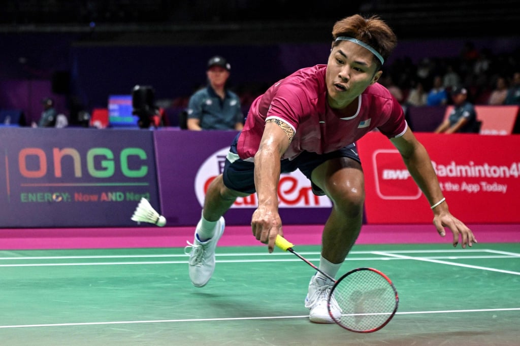 Garret Tan lost to Kunlavut Vitidsarn, the Thai No 2 seed, in the third round. Photo: AFP Garret Tan lost to Kunlavut Vitidsarn, the Thai No 2 seed, in the third round. Photo: AFP