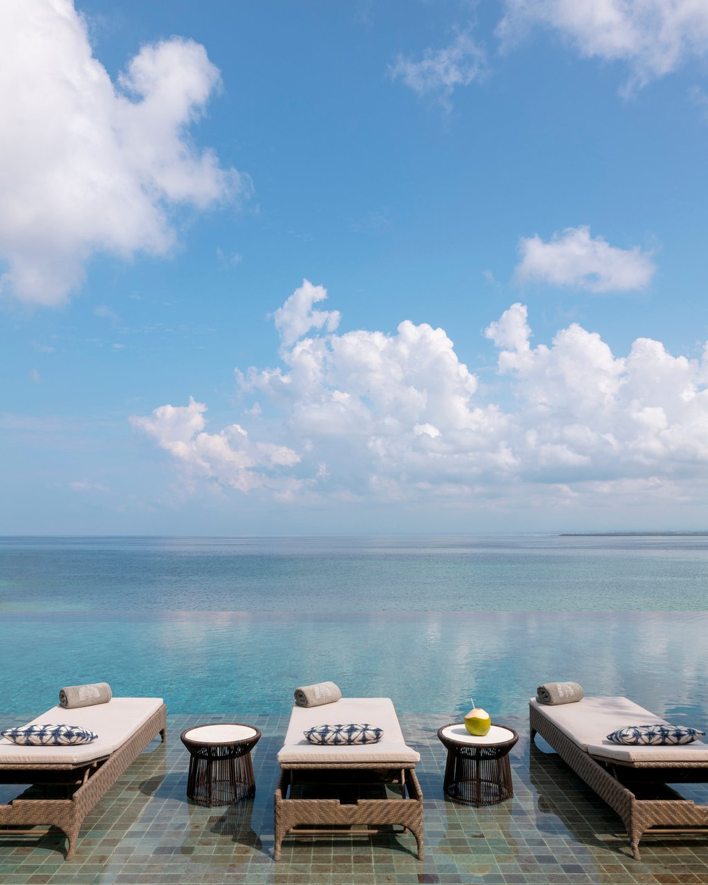 The beachfront infinity pool at Raffles Bali. Photo: Handout The beachfront infinity pool at Raffles Bali. Photo: Handout
