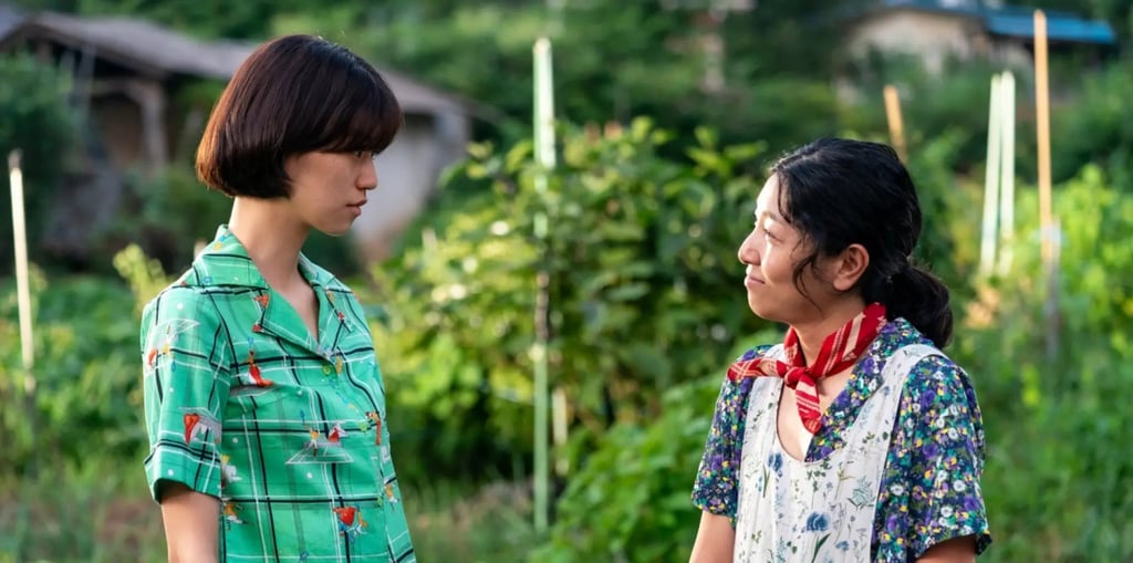 Kim Do-yeon (left) and Sakura Ando in a still from Dora. Kim is looking at a role in We Are the Zombies. Photo: Redpeter Films