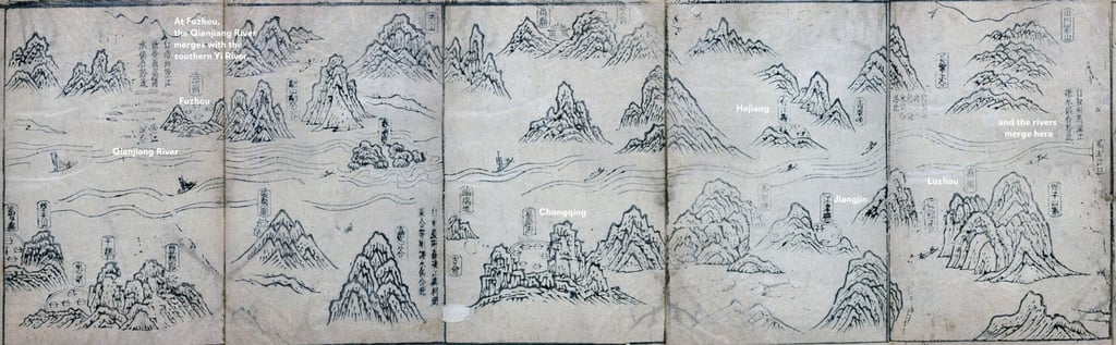 A depiction of the Grand Canal in the Tushu Bian. Photo: Handout