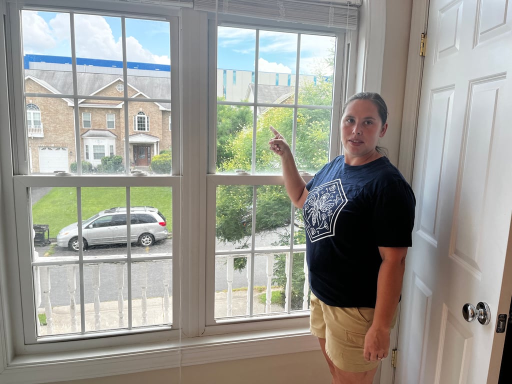 Lindsay Shaw’s home sits across from the data centre in Sterling, northern Virginia. Photo: Vincent Chow