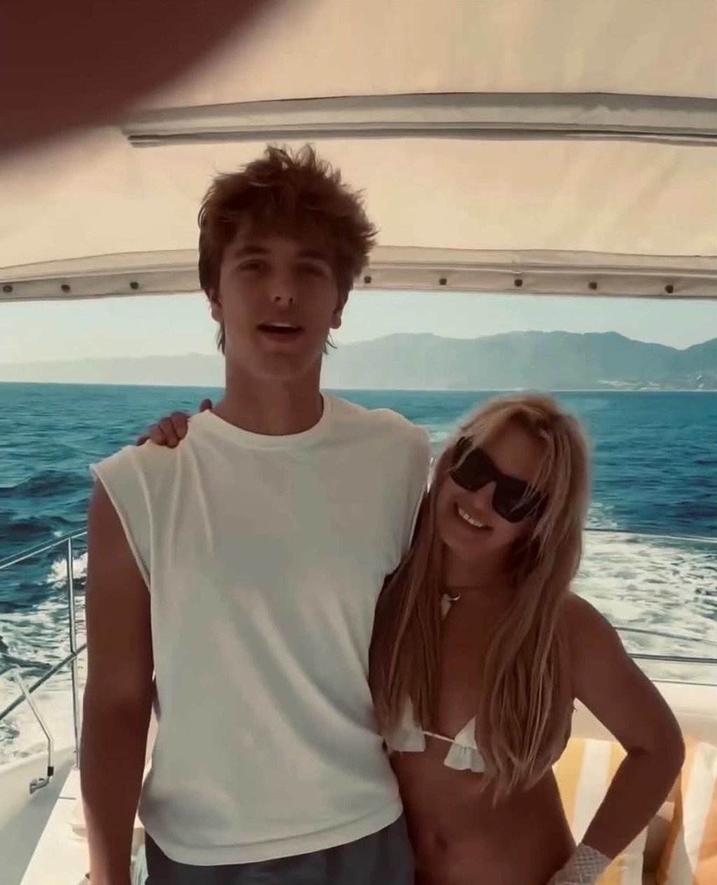 Britney Spears and her son Jayden James enjoying time on a yacht. Photo: @britneyspears/Instagram Britney Spears and her son Jayden James enjoying time on a yacht. Photo: @britneyspears/Instagram
