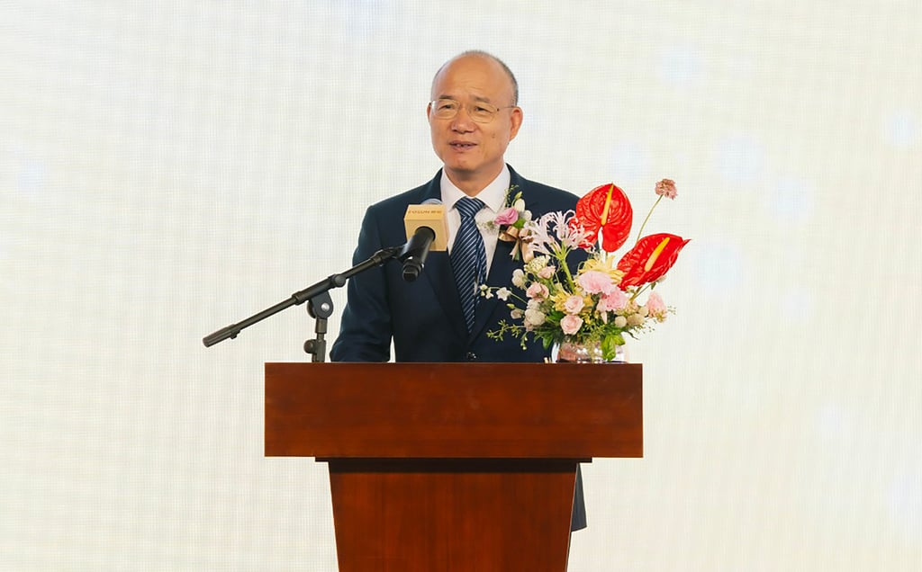 Fosun International chairman Guo Guangchang speaks at an event on June 29, 2026. Photo: Handout Fosun International chairman Guo Guangchang speaks at an event on June 29, 2026. Photo: Handout