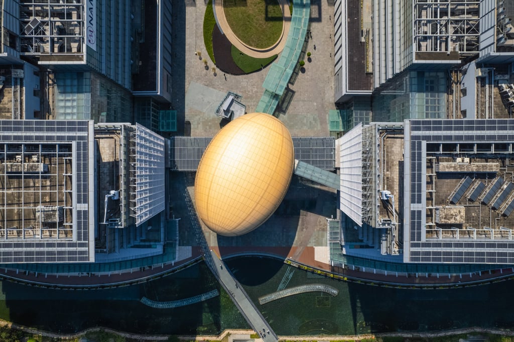 An aerial view of the “Golden Egg”. Photo: courtesy HKSTP An aerial view of the “Golden Egg”. Photo: courtesy HKSTP