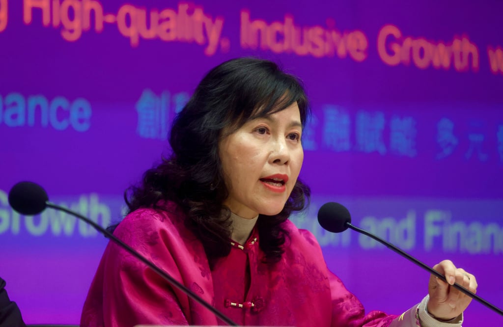 Secretary for Transport and Logistics Mable Chan says two to three firms have expressed interest in Hong Kong ride-hailing licences. Photo: Jonathan Wong